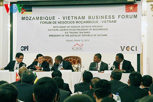 Staatspräsident Truong Tan Sang beendet Besuch in Mosambik