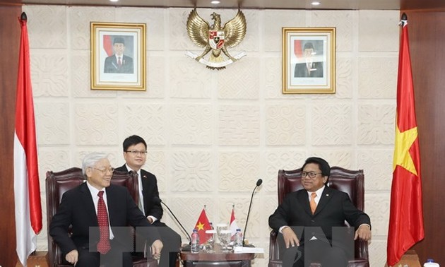 KPV-Generalsekretär Nguyen Phu Trong trifft Präsident des indonesischen Senats