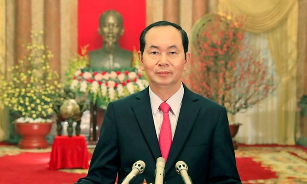 Glückwunsch zum Tet-Fest des Staatspräsidenten Tran Dai Quang
