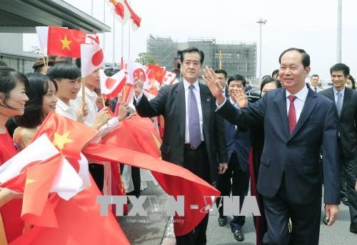Staatspräsident Tran Dai Quang besucht die japanische Provinz Gunmar