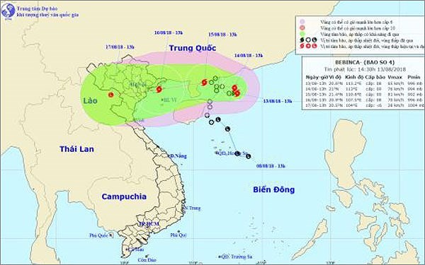 Die Provinzen sind aktiv bei der Bewältigung des Taifuns Bebinca