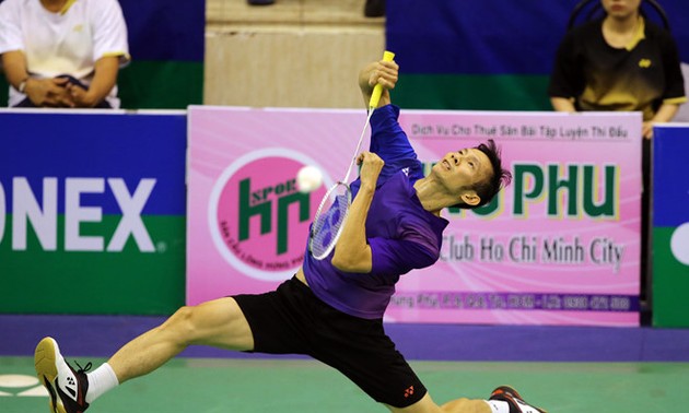 Nguyen Tien Minh steht im Finale eines Badminton-Turniers in Nigeria