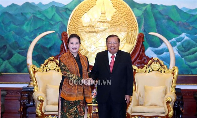 Parlamentspräsidentin Nguyen Thi Kim Ngan beendet Laos-Besuch