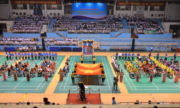 Eröffnung des Tischtennis-, Badminton-, Gewichtheben-, Schach- und Bocciaturniers der Behinderten