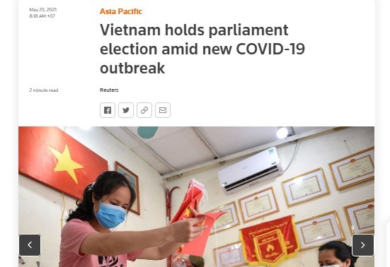 Ausländische Zeitungen: Die Wahlen in Vietnam finden während der Covid-19-Epidemie sicher statt