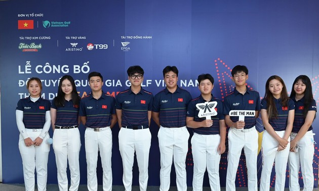 Vietnamesisches Golfteam nimmt an den 31. SEA Games mit vielen Mitgliedern unter 18 Jahren teil