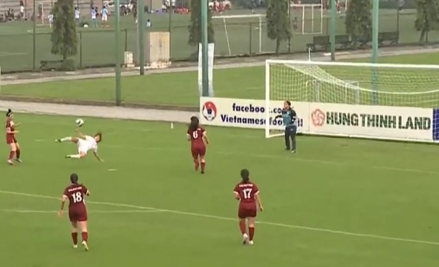 Vietnams U17-Team der Frauen gewinnt gegen U17-Team aus Palästina mit 5:0