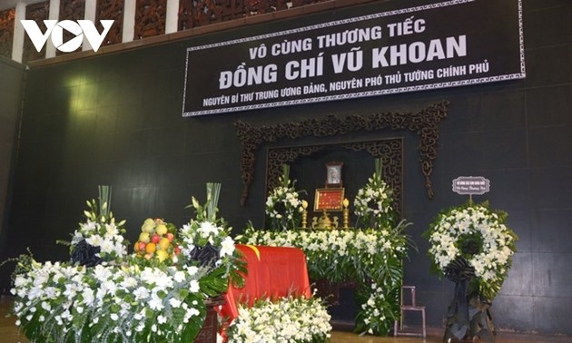 Trauerfeier auf Staatsebene für den ehemaligen Vize-Premierminister Vu Khoan