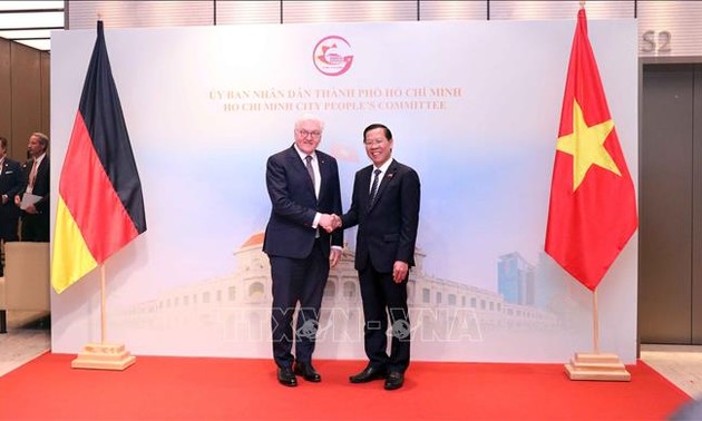 Leiter von Ho-Chi-Minh-Stadt empfangen den deutschen Bundespräsidenten Frank-Walter Steinmeier