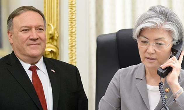 한국-미국 외무장관, "일본 수출규제 바람직안해"