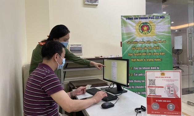 하노이, 온라인을 통한 여권 시범발급