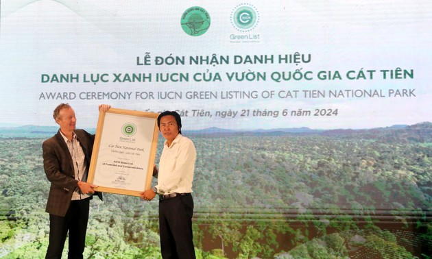 깟띠엔 국립 공원, IUCN 녹색목록 인증 받아