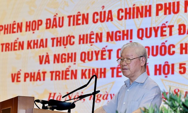 Sekjen Nguyen Phu Trong: Pemerintah Mengorganisasi Aparat yang Ramping dan Efektif untuk Pembangunan Berkelanjutan  