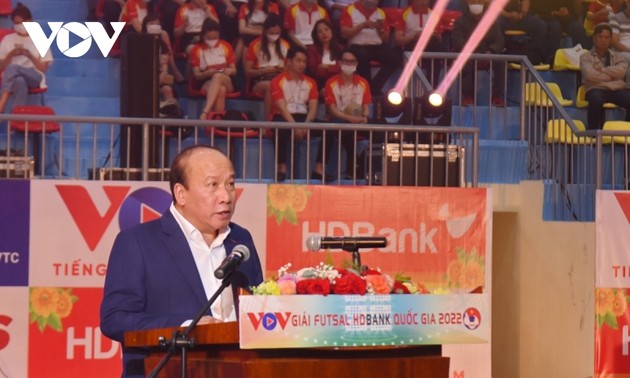 Upacara Pembukaan Kejuaraan Nasional Futsal HDBank tahun 2022 di Da Lat