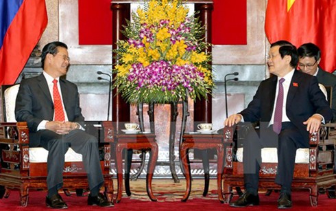 张晋创会见老挝副总理宋沙瓦•凌沙瓦