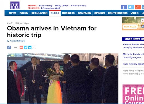 外国媒体继续报道奥巴马访越