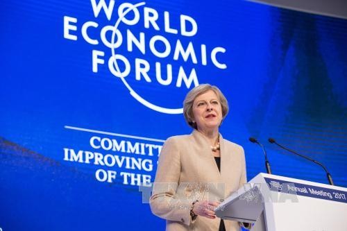英国首相特雷莎•梅宣布英国将继续发挥引领世界经济的作用