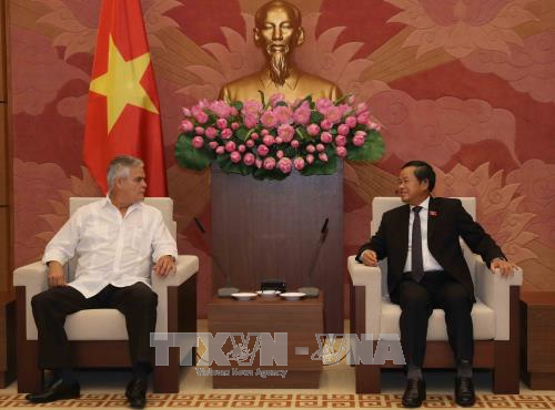 越南国会副主席杜伯巳会见古巴保卫革命委员会副主席亚内斯