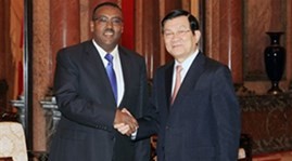 President Truong Tan Sang receives Ethiopian Deputy PM