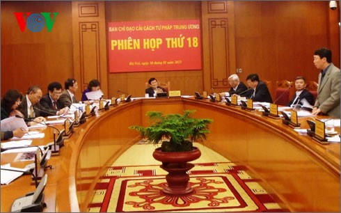The 18th session of the Central Steering Committee on Judicial Reform opens