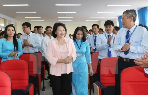 NA Chairwoman Nguyen Thi Kim Ngan visits Vinh Long province