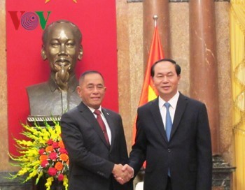 President Tran Dai Quang receives Indonesian Defense Minister 