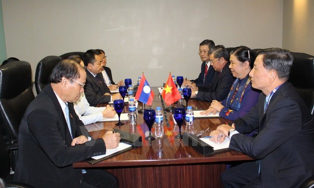 Vice Chairwoman of the NA Tong Thi Phong holds bilateral meetings on the sideline of AIPA-38
