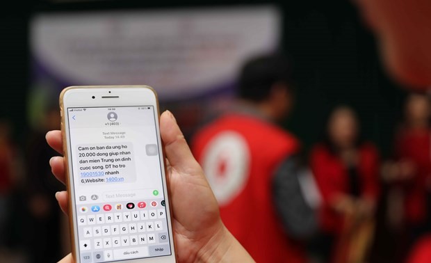SMS campaign raises fund flood victims