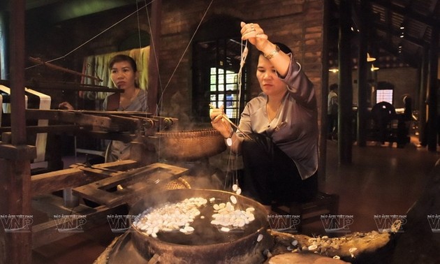 Vietnam's traditional handicraft of silk weaving