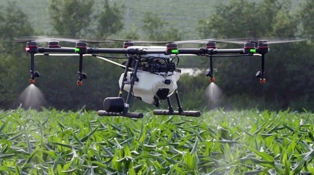 Hanoi promotes using drones in agriculture production