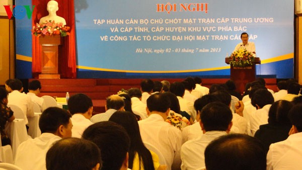 Ouverture de la 11ème conférence du présidium du front de la patrie du Vietnam, 7ème  exercice