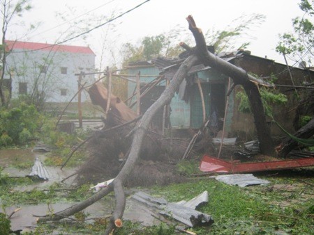 Réparation des dommages causés par le typhon Nari