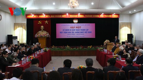 Meeting en l’honneur du 83è anniversaire du Front national unifié du Vietnam