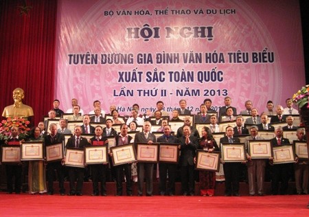 L’honneur aux familles culturelles exemplaires du Vietnam en 2013