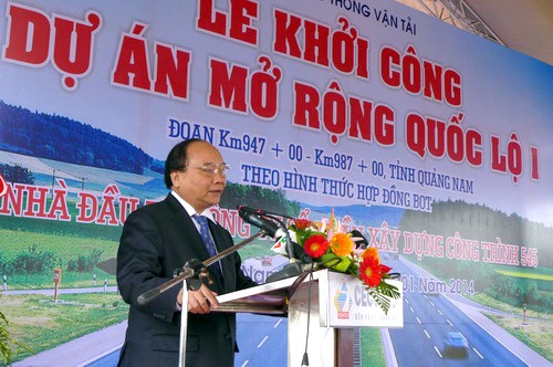 Quang Nam: Mise en chantier du projet d’élargissement de la Nationale 1A