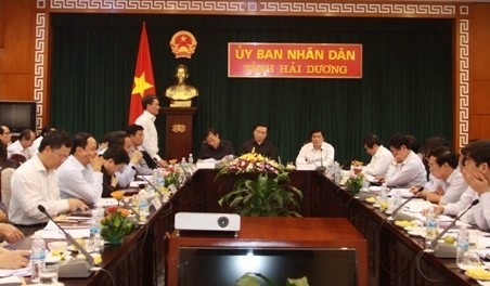 Le vice-Premier ministre Hoàng Trung Hai en tournée à Hai Duong