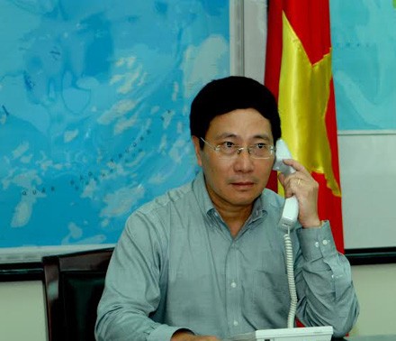 Pham Binh Minh s’entretient au téléphone avec le ministre chinois des Affaires étrangères