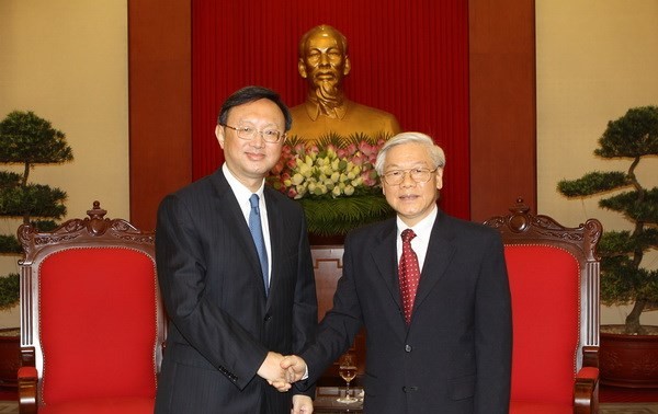 Nguyen Phu Trong et Nguyen Tan Dung reçoivent Yang Jiechi, conseiller d’Etat chinois