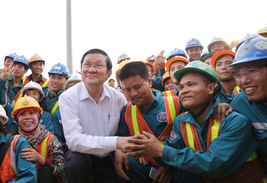 Le président Truong Tân Sang en visite de travail à Quang Ninh
