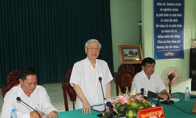 Nguyen Phu Trong travaille avec la province de Hau Giang