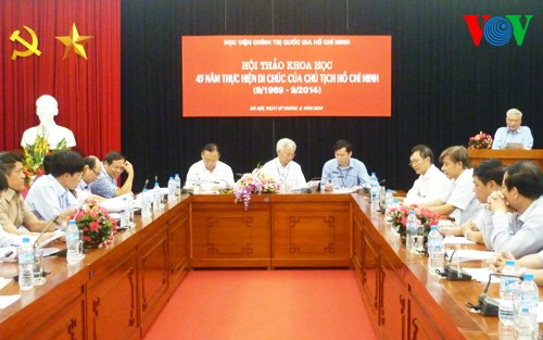Colloque sur les 45 ans de réalisation du testament de Ho Chi Minh