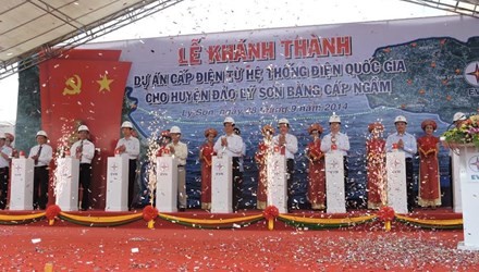 Inauguration du projet d’approvisionnement d’électricité pour l’île de Ly Son
