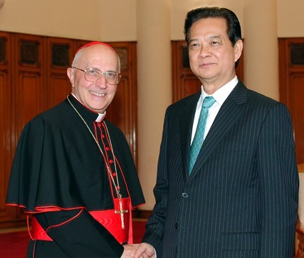 Le cardinal Fernando Filoni reçu par le Premier ministre vietnamien