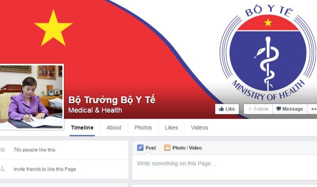 La ministre de la santé présente sa page personnelle sur Facebook