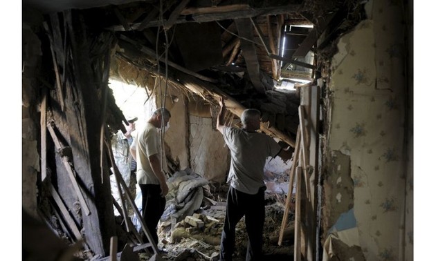 La ville de Donetsk visée par un bombardement 