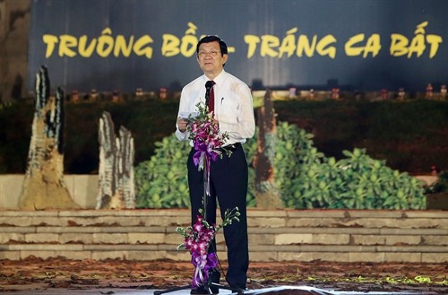 Truong Tân Sang à l’inauguration du vestige historique de Truông Bôn