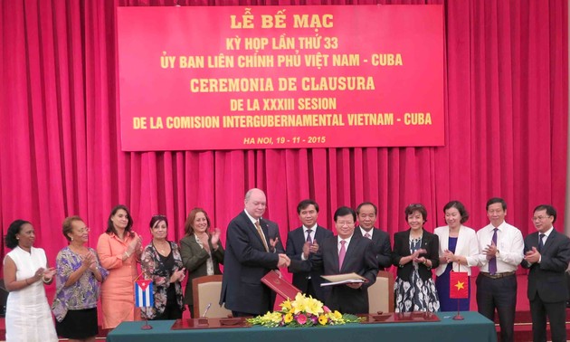 Fin de la 33ème session du comité intergouvernemental Vietnam-Cuba 
