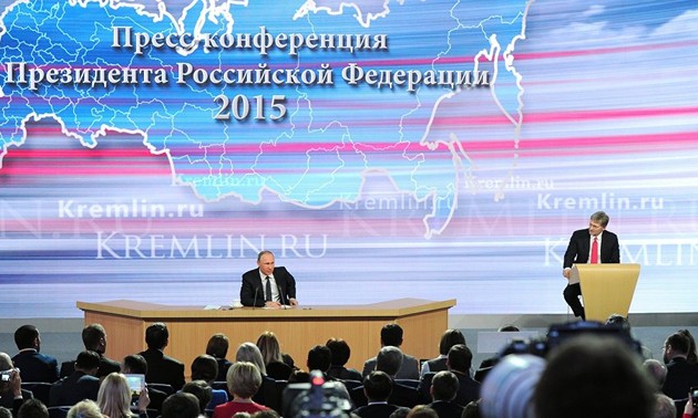Un nombre record de journalistes pour la grande conférence de presse de Poutine