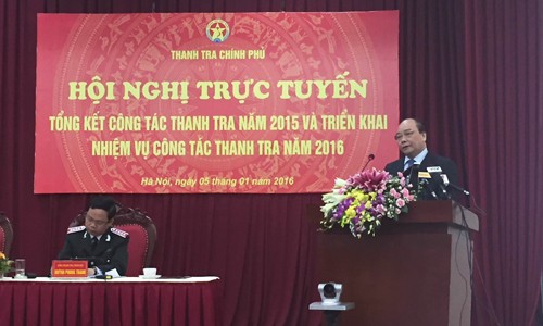 Nguyễn Xuân Phúc à la conférence-bilan du service de l’inspection