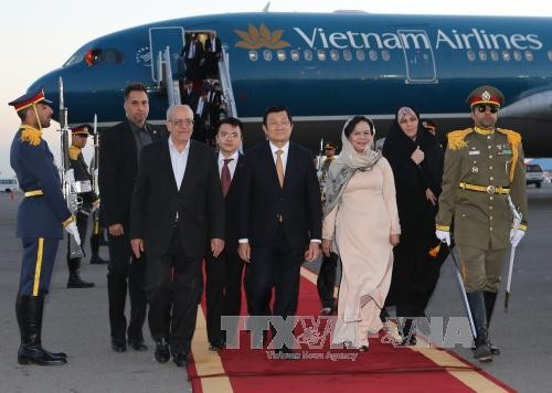 Le président Truong Tan Sang entame sa visite d’état en Iran